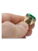 14k žluté zlato Smaragd  Vintage style vrc048y